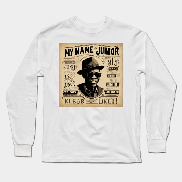 Blues Harmony: Keb Mo's 'My Name is Junior' Art Tribute Long Sleeve T-Shirt by AlexBRD